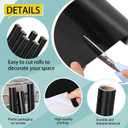 Skyygemm 6 Rolls Bulletin Board Paper Fade Resistant Colored Bulletin Board Paper Roll Bulk for Art Decor Drawing Craft Painting(4 x 8 ft,Black)