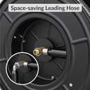 Giraffe Tools Pressure Washer Hose Reel with 60ft Replaceable Hose, Power Washer Retractable Hose Reel, Heavy Duty, Wall/Floor Mounted, 4000 PSI