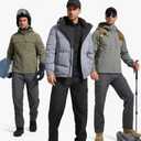 FREE SOLDIER Men's Outdoor Softshell Fleece Lined Cargo Pants Snow Ski Hiking Pants with Belt (Dark Navy 40W/34L)