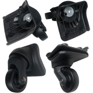 Luggage Wheels Replacement for Suitcase, Spinner Wheels Replacement Parts Roller Suitcase Tourister Travel Trunk Caster Luggage Kit (4 Pcs) (Black)