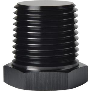 3/4" NPT Male Thread Hex Head Pipe Plug Fitting Adapter Aluminum Black