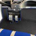 Golf Cart Floor Liner Mat Full Coverage Custom Fit for Yamaha Adventurer (2007-2016), G29, YDR, & Drive (Gen1) Models Only Rubber Golf Cart Floor Liner Mat