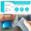 MedVance Silicone Tape Medical, Perforated Surgical Tape Sensitive Skin, Waterproof Tape for Skin, Medical Tape for Wound Care, Eyelash Tape, Gentle Skin Tape, 1" Width (3 Pack, 54 Inches)