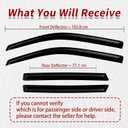 4PC Rain Guards for 2007-2011 Honda CR-V EX LX EX-L SE Window Visors for 07-11 CRV Deflectors Sun Shades Vent Tape On Out Channel