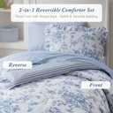 Madison Park Essentials Blue Floral Comforter Set with Sheets Twin XL,5pc