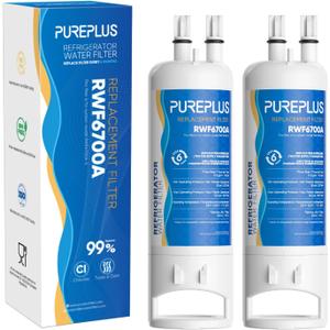 PUREPLUS EDR1RXD1 Replacement for Everydrop Filter 1, W10295370A, W10295370, EDR1RXD1B, P8RFWB2L, P4RFWB, Kenmore 46-9081, 46-9930, WD-F38,WRS325SDHZ Refrigerator Water Filter, 2 Pack