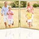 HIKWADERY 8x10 Picture Frame Double Hinged Folding, Elegant Thin Edge Metal Real Glass 8 by 10 Photo Frames, for Tabletop and Wall Display, Holiday Gift Home Decorative (8 x 10, Gold)