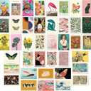 97 Decor Eclectic Wall Art Prints - 40 Small Eclectic Wall Collage Kit For Teen Girls Bedroom, Colorful Art Posters For Room Aesthetic Pictures, Cute Maximalist Home Decor Famous Artist Painting (4x6)