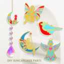 10pcs Suncatcher Parts Metal Blue Fairy Window Pendant DIY Part Ornament DIY Part Hand-Crafts