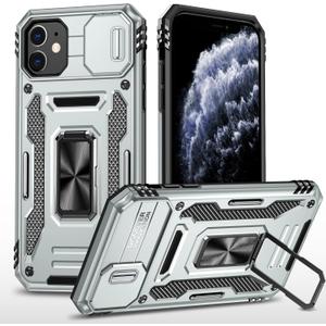 Cover for iPhone 11 Case, All-Inclusive Protection, Sturdy, Drop-Resistant, Rear Ring Holder, Cover Protection for iPhone 11.(Grey)
