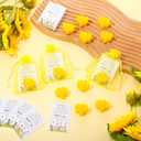 Pickmesh 50 Sets Bee Theme Baby Shower Party Favors 50 Pcs Bee Candles 50 Pcs Honey Jars Thank You Cards 50 Pcs Yellow Organza Bags Return Gifts for Guests Gender Reveal Game Prizes Party Supplies