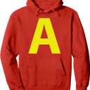 Letter A Funny Matching Halloween Costume Team Group Lazy Pullover Hoodie Size S