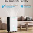 1500 Sq. ft Dehumidifier for Basement and Large Room, 21 Pints Dehumidifiers for Home with Drain Hose, Intelligent Humidity Control, 3 Modes, 24H Timer, Ideal for RV, Bathroom, Bedroom