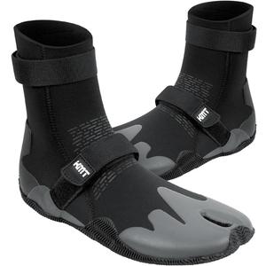 KMT 3mm Water Boots, Hi-Top Split Toe Booties with Anti-Slip Sole for Surfing Paddleboarding Kayaking (10, Grey)