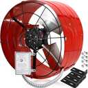 Hiorucet Gable Vent Fan with Adjustable Thermostat, 2940CFM 3750 SQF High Speed Low Noise Gable Mount Attic Exhaust Fan, 16 Inch Fan Blade and Permanently Lubricated Motor.