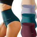 FINETOO Light Tummy Control Underwear Women High Waisted Briefs Plus Size Shapewear Under Dress Ladies Panties Size: 3X-Large