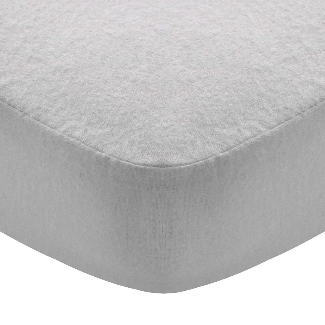 Flannel Crib Sheet for Boy or Girl, 100% Cotton, Heavenly Soft Fitted for Standard Crib (28" X 52") and Toddler Mattresses, Grey