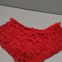 SHARICCA Womens Sexy Mesh Ruffle Panties Booty Boy Shorts Underwear (Small-Medium, Red)