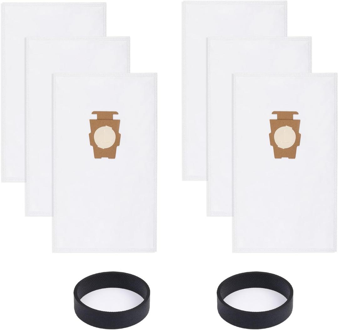 6 Pack Vacuum Cleaner Bags and 2 Belts Compatible with Kirby Vacuum Bags 204811, 204814, 205811 Style F, Fit for All Kirby Sentria Vacuum G Series, Avalir (6 Bags + 2 Belts)