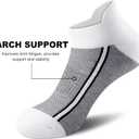 Gonii Men's Running Athletic Ankle Socks - Thick Cushioned Low Cut Socks (5 Pairs) (Gray, S)