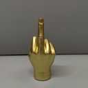 Gold Middle Finger Gifts,Gesture Statues and Sculptures,Home Dcor Accent,Finger Classic Knick Knacks for Shelves,Desk,Entryway,Tv Stand,Mantel,Coffee Table,Centerpiece Table Decorations for Men