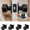 Haidms Black Door Knobs Interior, Matte Black Door Knobs Privacy Door Knob Black Interior Door Knob for Bedroom Bathroom (1 Pack)
