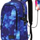 Mancro Laptop Backpack, Galaxy Color, Unisex, Durable & Lightweight, USB Port Design, Organized Pocket, Comfy & Sturdy (15.6 inch)