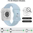 Patenting Sport Silicone Band Compatible with Apple Watch Bands 40mm 38mm 41mm 42mm 44mm 45mm 46mm 49mm Women Men, Waterproof Soft Wrist Strap for iWatch Series 11 10 9 8 7 6 5 4 3 2 1 SE Ultra 2 3 (White Gold(#New))