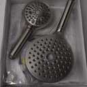 JONKEAN Dual Shower Heads with Handheld Spray Combo, 7.5" Big Filtered Double Shower Head for Hard Water, 9 Modes Waterfall Rain Shower Head High Pressure with Long Hose (Brushed Nickel)