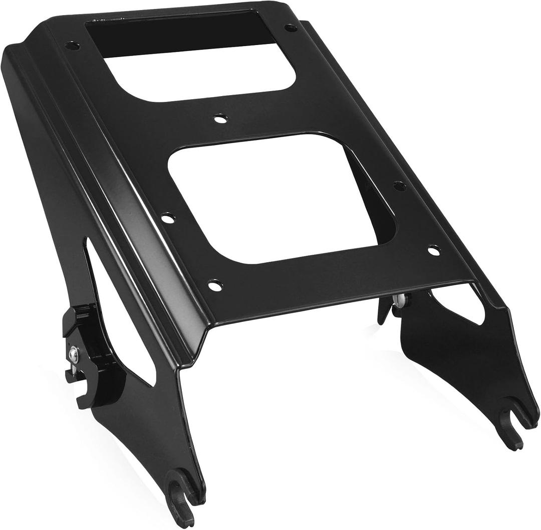 Detachable Two Up Tour Trunk Mounting 09-13 2-Up Tour Trunk Mounting Rack Compatible Harley Davidson Touring Street Glide Road King Road Glide Electra Glide (2009-2013 Rack Black)