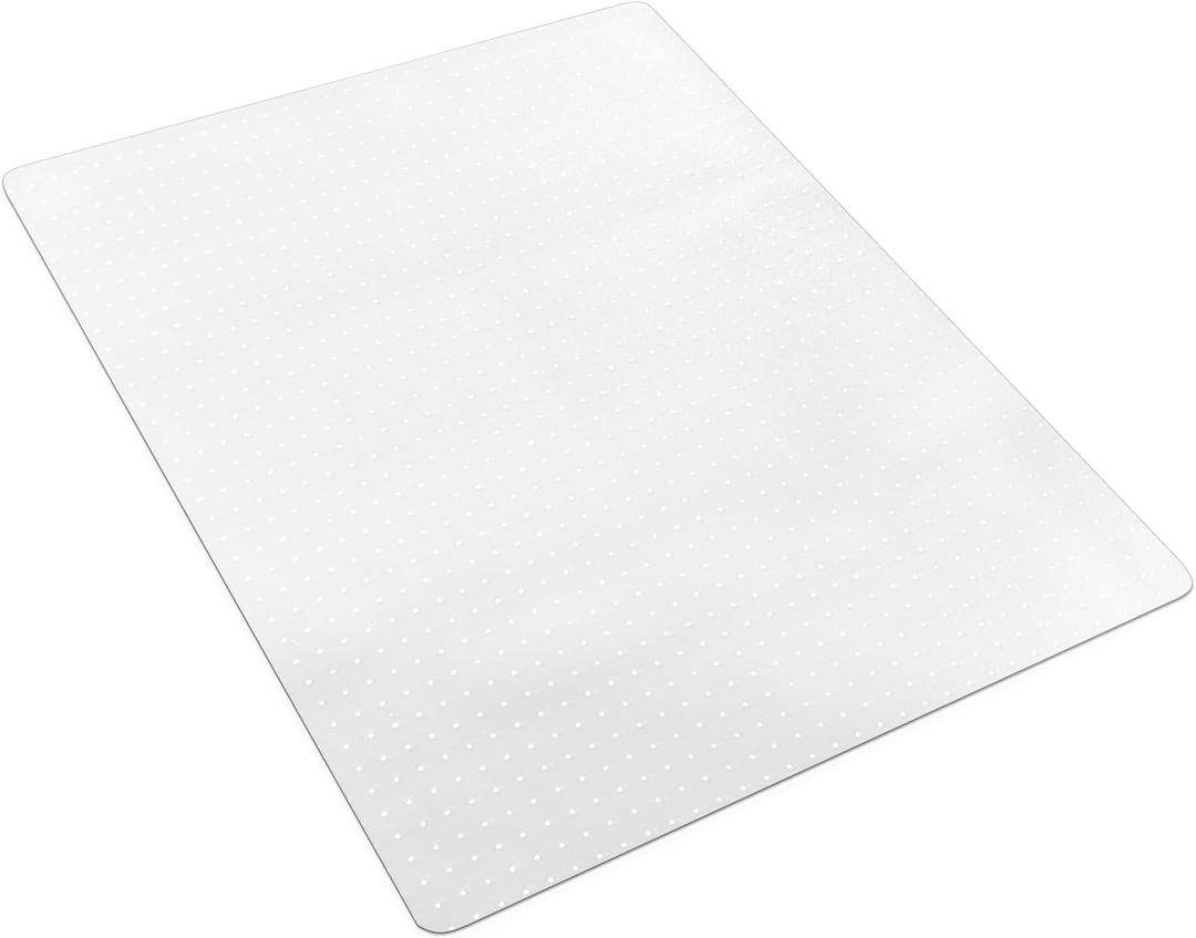 SHAREWIN Office Chair Mat for Carpet Floors, 47" x 59" Clear Desk Chair Mats for Low Pile Carpeted Protector, Sturdy PVC Computer Chair Mats Anti-Slip and Easy to Clean for Home & Office