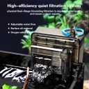 Glass Fish Tank Kit,2.8 Gallon Fish Tank,Small Aquarium, Ultra-Clear Nano Aquarium,Betta Fish Tank,Small Fish Tank,Aquarium Starter kit,Desktop Fish Tank,with Light and Filter