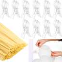 Amyhill 10 Pack Large Balloon Arch Clips Plastic Transparent Backdrop Spring Clamps 3.5 Inch Heavy Duty Clip and 100 Pcs Clear 260 Long Balloons Arch Kit Birthday Decoration Crafts Photography