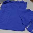 LookbookStore Women Casual Crewneck Mesh Panel 3/4 Bell Sleeve Loose Tunic Dress 2XL
