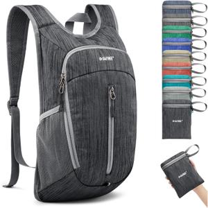 G4Free 10L Hiking Backpack Small Travel Hiking Daypack Lightweight Packable Backpack Casual Foldable Shoulder Bag (Beige)