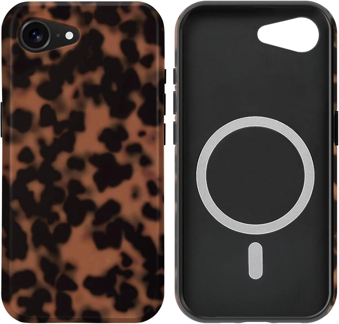 for iPhone 16e Case Design Strong Magnetic Cute Slim [Compatible with MagSafe] Wireless Charging Phone Case 2 in 1 Shockproof Heavy Duty Protection Cover 6.1",Turtle Shell
