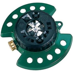 Dramm Metal Base, Green 15024 ColorStorm 9-Pattern Turret Sprinkler with Heavy-Duty Meta