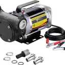 12V DC 15GPM Self-priming Heavy-duty Gasoline Fuel Oil Transfer Pump with Explosion-proof for Gasoline Diesel Kerosene & More