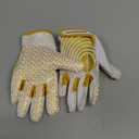 HANDLANDY Youth Football Gloves, Kids Sticky Receiver Gloves,Super Grip Football Glove Best Gift for Boys,Girls (X-Small-Youth, White and Gold)