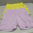 FULLSOFT 4 Pack Biker Shorts for Women with Pockets – 5" High Waisted Tummy Control Workout Yoga Running Gym Tennis Shorts Large