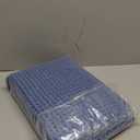 MIULEE Set of 2 Waffle Bathroom Rugs, Boho Bath Rugs Non Slip Washable, Super Absorbent Bath Mats, Ultra Soft Rubber Backed Shower Mats for Bathroom Floor, Tub, Blue, 17"x24"+18"x30"