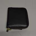 Easyoulife Womens Credit Card Holder Wallet Zip Leather Card Case RFID Blocking (Black)