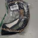 Road Comforts Steering Wheel Cover - Made with PVC Leather and Leopard Fabric - Universal 14 1/2 inches to 15 inches for Most Automotive Steering Wheel - Cheetah Print - Black