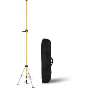 12 Ft./3.7M Professional Lasers Level Pole with Tripod, Adjustable Telescoping Pole for Leveling Tools, Multi-functional Fine-tuning Bracket with 1/4 and 5/8 Thread Adapters, Includes Carrying Bag