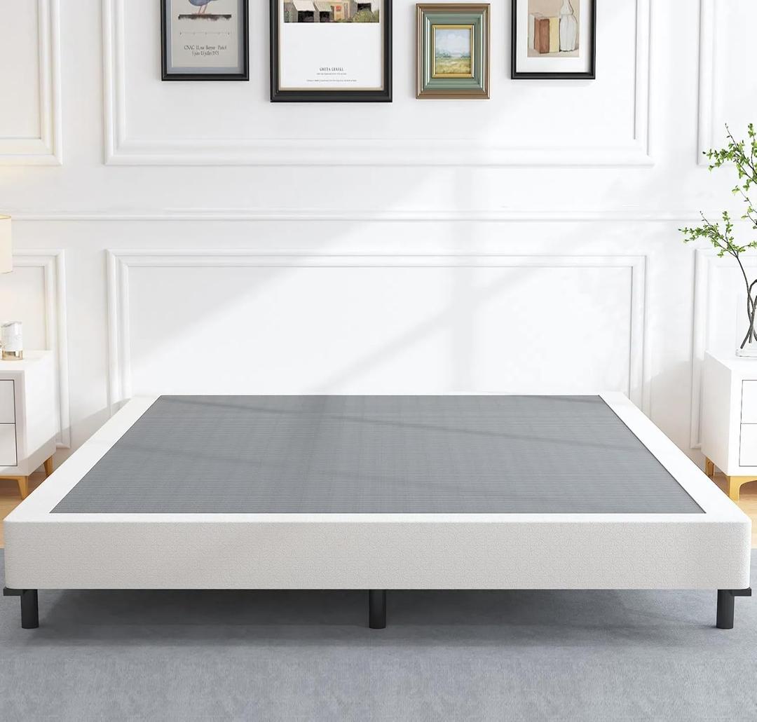 Vaciwe Queen Box Spring 6 Inch Heavy Duty Metal Box Springs Mattress Foundation with Easy Clean Fabric Cover, Noise Free, Easy Assembly