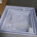 6 PCS Buffet Risers, Large Food Risers for Buffet Table, Display Stand Shelf for Party, Catering, Jewelry & Collectibles, White Acrylic Nesting Boxes for Food Display (10" 9" 8" 7" 6" 5")