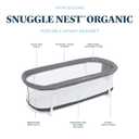 Baby Delight Snuggle Nest Bassinet, Portable Baby Bed, for Infants 0 5 Months, Charcoal Tweed