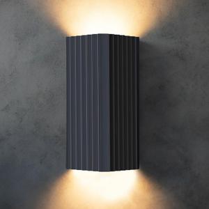 ZEROUNO Black Modern LED Wall Sconce Hardwired Indoor Wall Lights Up and Down Wall Mount Light for Living Room Bedroom Hallway Corridor Stairs Warm White 3000K(with G9 Bulbs)