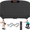 Vibration Plate Exercise Machine, Vibration Plate Platform for Lymphatic Drainage, 200 Adjustable Speeds Power Shaping Vibrating Plate Helps Weight Loss, Shaping, Max Weight 450 Lbs