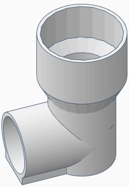 Dust Port Adaptor with 90 degree elbow  Fits 1 5/8OD Saw Dust Ports and 2 1/4 OD shop vac. (Compatible with DEWALT DWS715, DWS716, DWS779, DWS780 Miter Saws and CRAFTSMAN CMXEVBE17607 Shop vac)